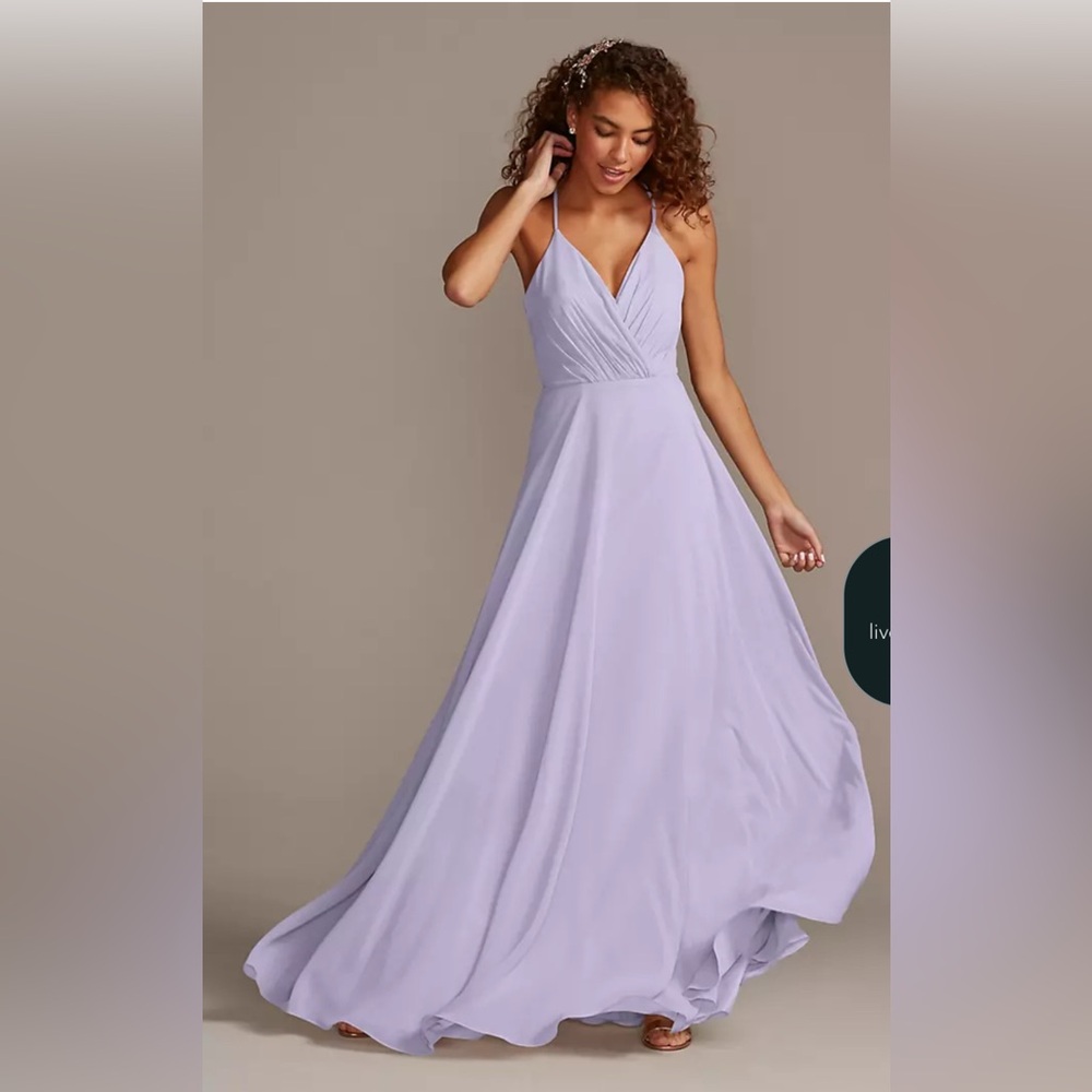 David’s Bridal Spaghetti Strap Full Skirt Bridesmaid Dress